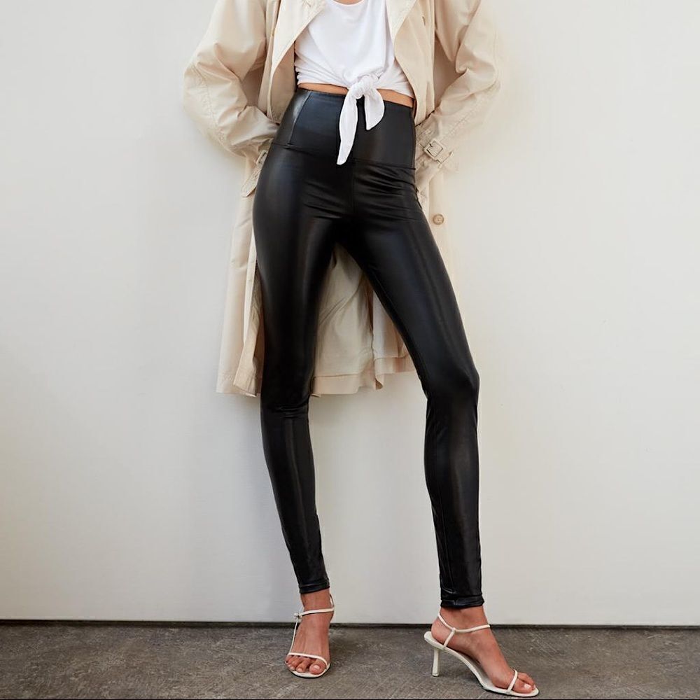 ARITIZA- Wilfred Free Daria Black Faux Leather Leggings/Pant (Small)
